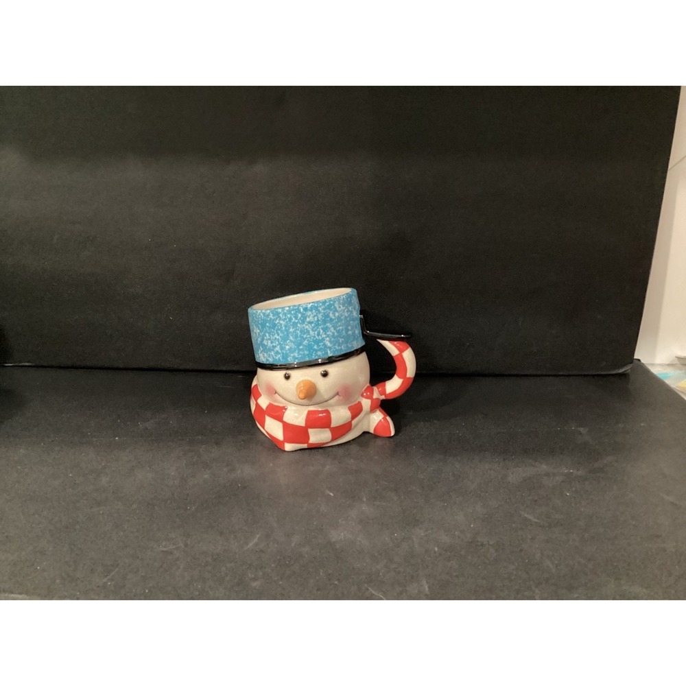 Hallmark Mitford Ceramic Aged 3D Snowman Oversized Decorative Mug Cup